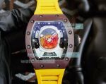 Swiss Quality Copy Richard Mille RM 52-05 Tourbillon Pharrell Williams Automatic Watch Yellow Rubber